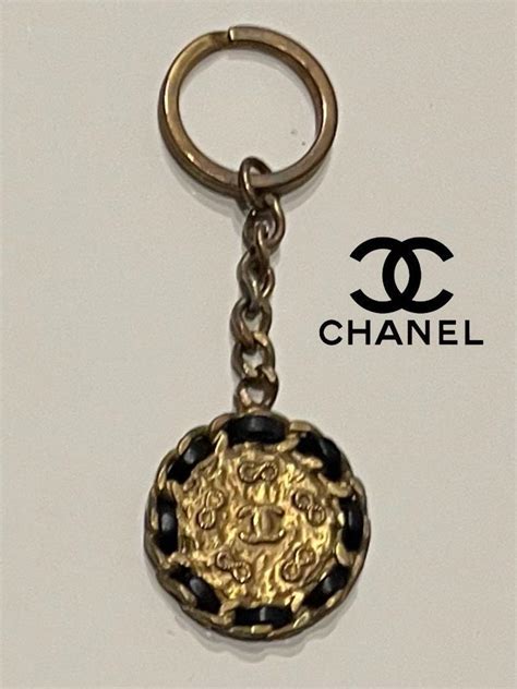 vintage chanel key ring|Chanel fluffy keychain.